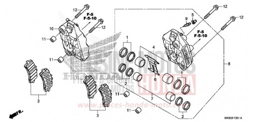 VORDERRAD-BREMSSATTEL (CBR1000S/SA) CBR1000SF de 2015